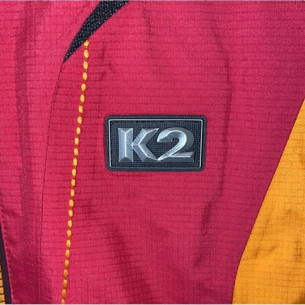 K2 GORE-TEX Girls' Pink Orange Ski Shell Jacket Coat Size 90 EUC